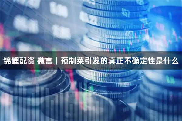 锦鲤配资 微言｜预制菜引发的真正不确定性是什么
