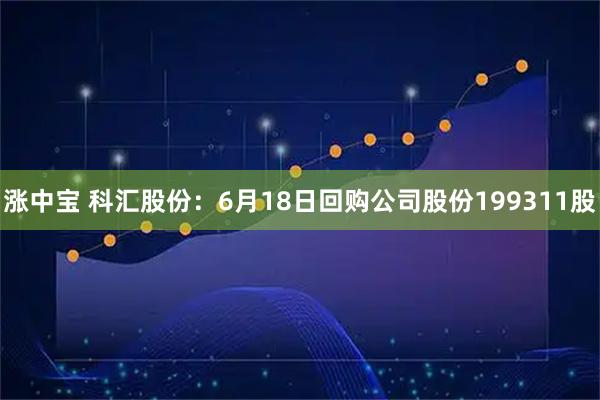 涨中宝 科汇股份：6月18日回购公司股份199311股