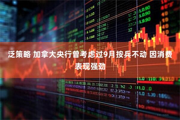 泛策略 加拿大央行曾考虑过9月按兵不动 因消费表现强劲
